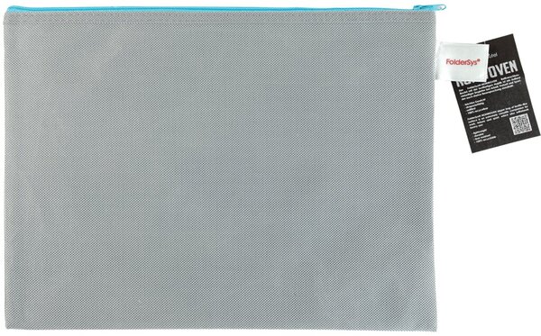 Image Reißverschlussbeutel A4, grau opak, Non Woven PP, 270 x 350 mm