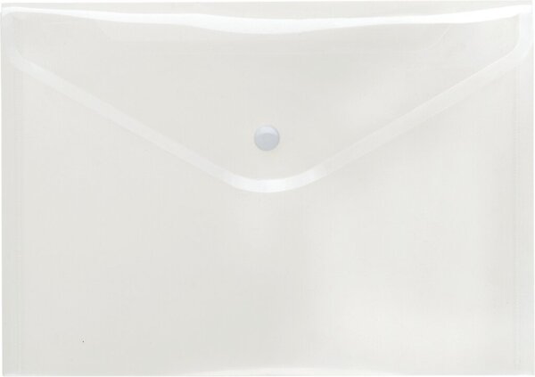 Image Sichttasche A5 quer, farblos klar transparent, mit Druckknopf,