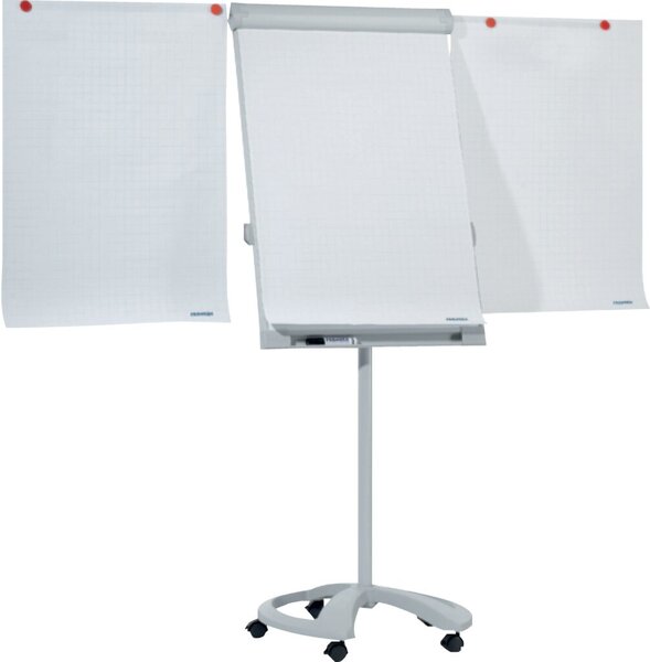 Image Franken Flipchart PRO Deluxe Mobil mit Laufrollen und 2 Seitenarmen
