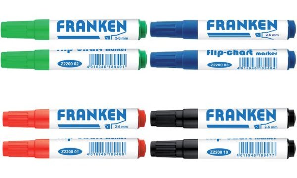 Image FRANKEN Flipchart Marker, Strichstä rke: 2-6 mm, schwarz (70010347)