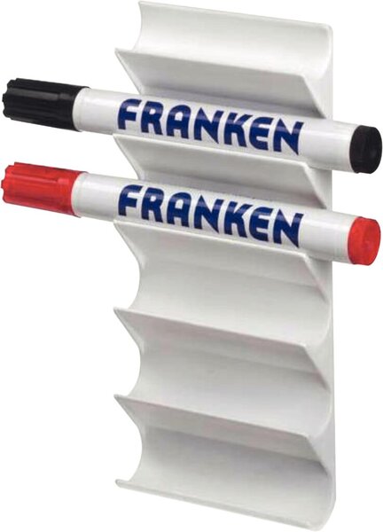 Image FRANKEN Halter f. 4 Tafelschreiber,Wischer,magnetisch,Kunststoff grau