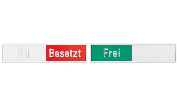 Image FRANKEN Hinweisschild "Frei-Besetzt" (B)102 x (H)27,4 mm manuelle Besetztanzeig