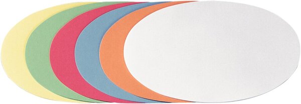 Image FRANKEN Moderationskarte,Oval,11x19cm,selbstklebend,farbig sortiert,VE=300 Stück
