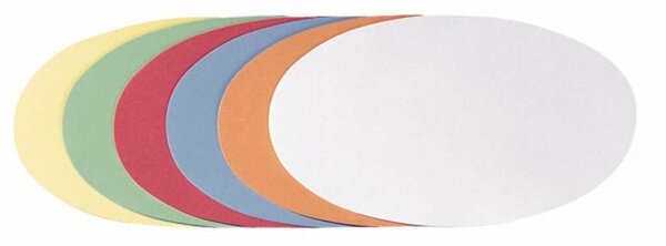 Image FRANKEN Moderationskarten Ovale 11 x 19cm farblich sortiert