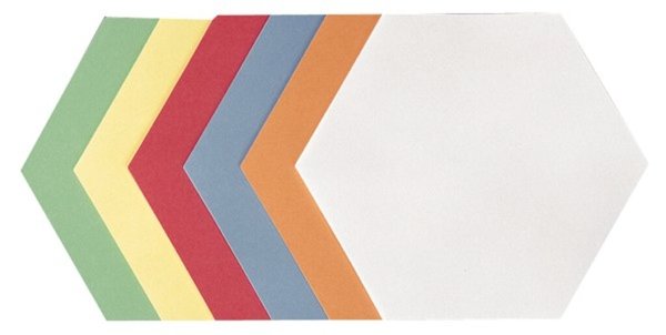 Image FRANKEN Moderationskarten Waben 16.5 x 19 cm farblich sortiert