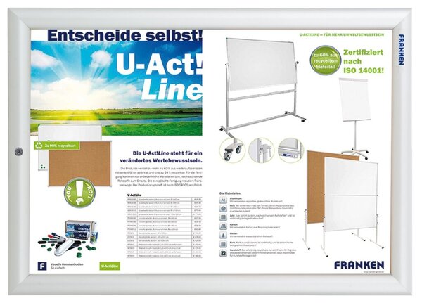 Image FRANKEN Plakatrahmen Security, DIN A3, 32 mm Rahmenprofil abschließbar mit Hilf