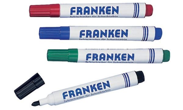Image FRANKEN Whiteboard-Marker, Strichstärke: 2-6 mm, sortiert Rundspitze, Tafelschr