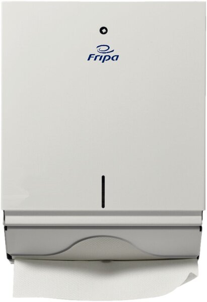 Image FRIPA Falthandtuch-Spender, Metall, groß, weiß passend für V-Falz und C-Falz Fr