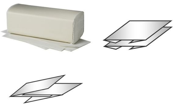 Image FRIPA Handtuchpapier, 250 x 330 mm, C-Falz, weiß 2-lagig, aus 100% Recyclingpap