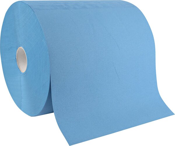 Image HYGOCLEAN Putzrolle, 3-lagig, blau, 380 x 350 mm, 175 m