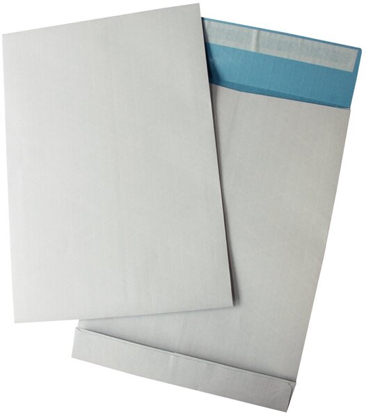 Image Faltentasche, B4, Haftklebung, weiß/blau, 140g, fadenverstärkt