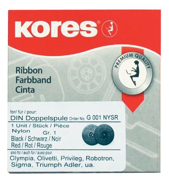 Image Farbband Gr. 1 schwarz/rot für DIN Doppelspule