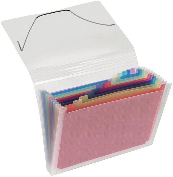 Image Fächermappe Crystal PP Folie DIN A4, 12 Fächer mit Taben