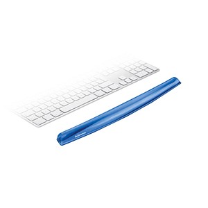 Image Fellowes Tastatur-Handballenauflage Crystals Gel blau
