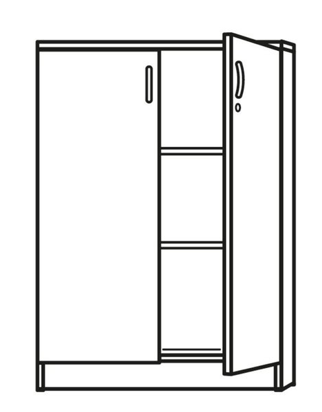 Image Flügeltürenschrank weiß inklusive 2 Holz-Fachböden