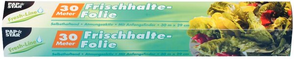 Image Frischhaltefolie 30m x 29cm auf, Rolle in Faltschachtel mit Spenderöffnung
