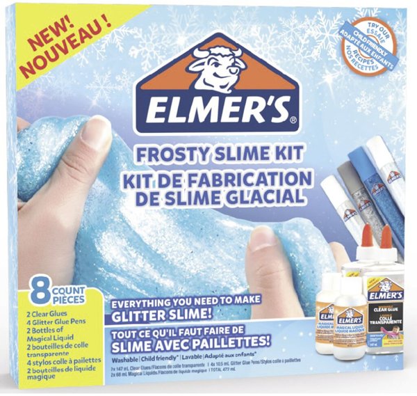 Image Frosty Slime Kit, 8-teilig, mit 2x transparentem Klebstoff, 4x frosty