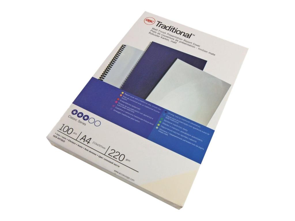 Image GBC Einbanddeckel ibiStol, DIN A4, Karton, 350 g-qm weiß matt, für Plastik-, Dr