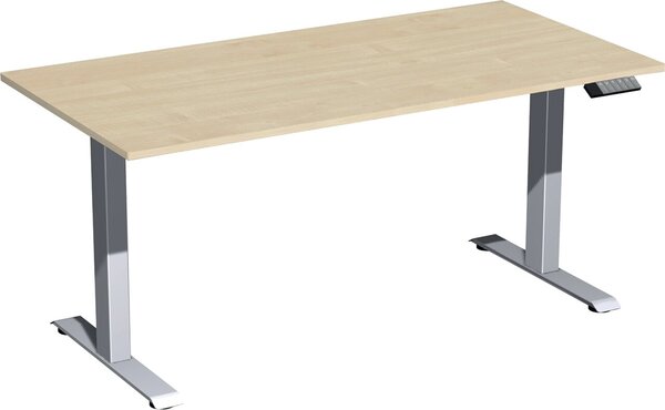 Image Elevate Basic Elektro-Hubtisch 1600x800x730-1230 ahorn/silber
