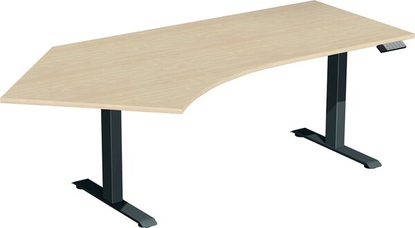 Image Elevate Basic Elektro-Hubtisch 2166x1130x730-1230 ahorn/anthrazit