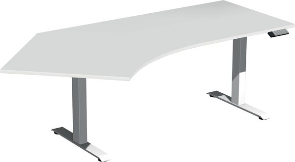 Image Elevate Basic Elektro-Hubtisch 2166x1130x730-1230 lichtgrau/weiß