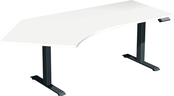 Image Elevate Basic Elektro-Hubtisch 2166x1130x730-1230 weiß/anthrazit