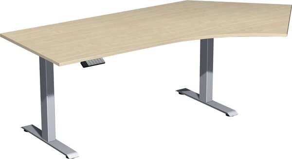 Image Elevate Basic Elektro-Hubtisch 2166x1130x730-1230 ahorn/silber