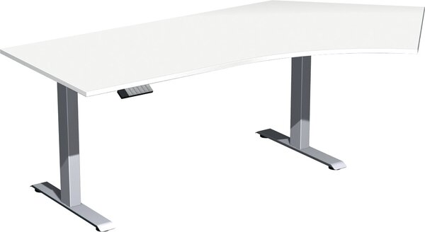 Image Elevate Basic Elektro-Hubtisch 2166x1130x730-1230 weiß/silber