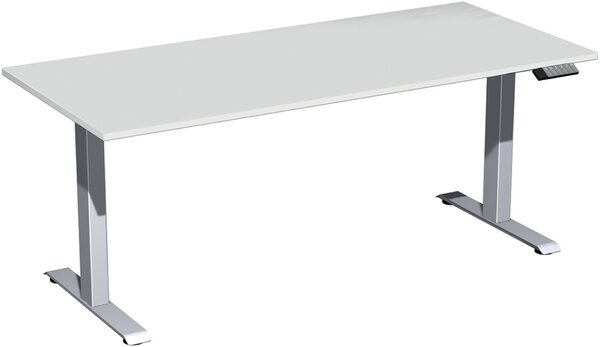 Image Elevate Basic Elektro-Hubtisch 1800x800x730-1230 lichtgrau/silber