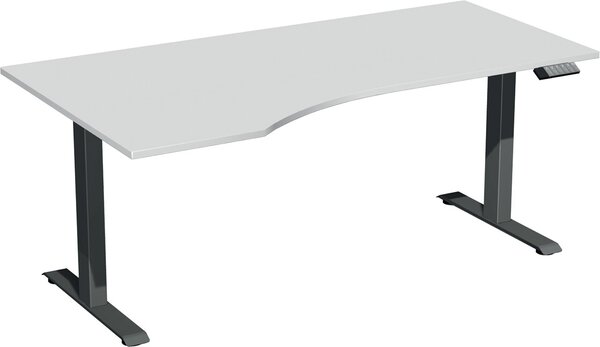 Image Elevate Basic Elektro-Hubtisch 1800x1000x730-1230 lichtgrau/anthrazit
