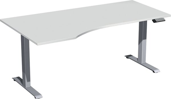 Image Elevate Basic Elektro-Hubtisch 1800x1000x730-1230 lichtgrau/silber