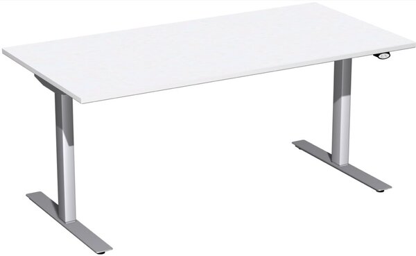 Image Schreibtisch Elektro-Hubtisch Flex B1600xT800xH650-1250mm, weiß/silber