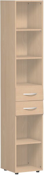 Image Regal 6 OH mit 2 Schüben und Stand- füßen, Buche, 400x400x2161