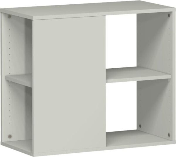 Image Anstellregal 2 OH 800x420x750 mit Bodengleiter, Lichtgrau, Flex