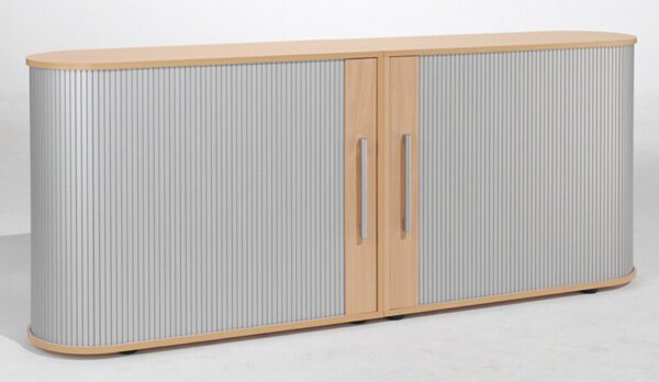 Image Sideboard 2 OH Flex mit Standfüßen silber/Buche