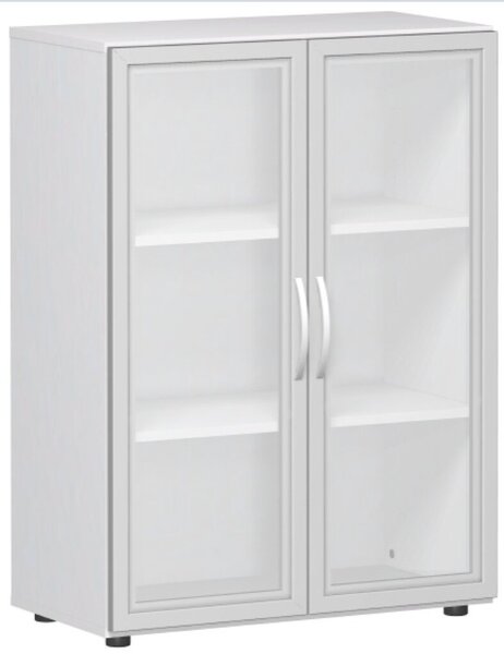 Image Flügeltürenschrank mit Glastür 3 OH 80 cm Breite, weiß, Flex