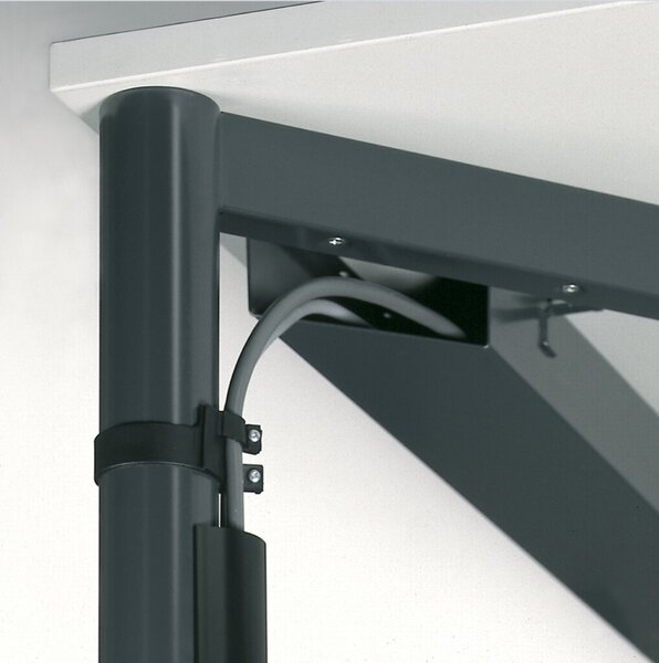 Image Kabelkanal 1200 Befestigung an Tisch- platte, silber