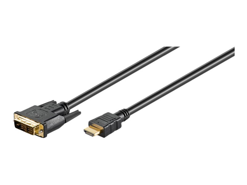 Image GOOBAY HDMI-DVI Kabel 2,0m 19pol. Stecker DVI-D 18+1 Stecker bulk