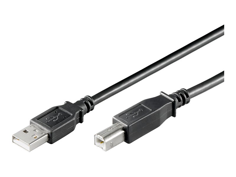Image GOOBAY Kabel USB2.0++ StA-StB black 1,8 m