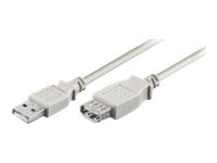Image GOOBAY USB 2.0 Verlängerung A/A 3,00m HiSpeed grau bulk
