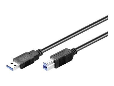 Image GOOBAY USB 3.0 Kabel A/B S/S 3m SuperSpeedkabel schwarz bulk