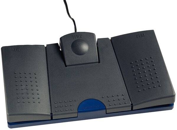 Image GRUNDIG Foot switch 536 - Verkabelt - Schwarz - Blau - Diktiergerät - Grundig -