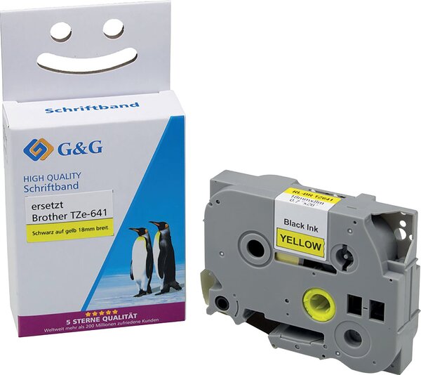 Image Schriftband komp. Brother Tze-641 Premium Schriftband Tze-641