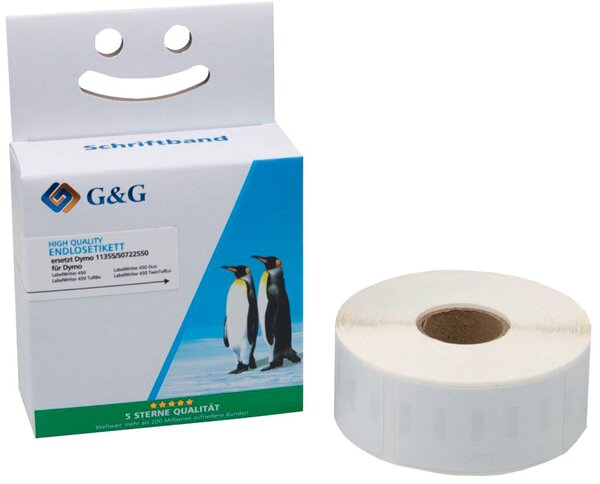 Image Premium Etiketten 19x51mm, komp. zu 11355/S0722550, schwarz auf weiß