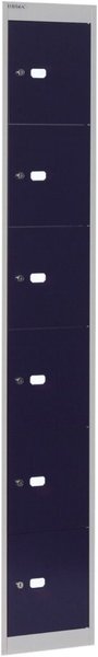 Image Garderoben- und Schließfachsystem, blau, 6 Fächer