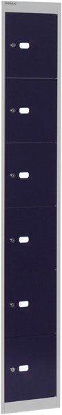 Image Garderoben- und Schließfachsystem, blau, 6 Fächer