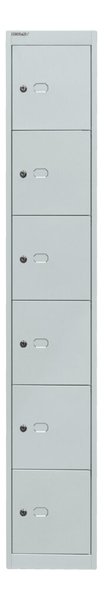 Image Garderoben- und Schließfachsystem, grau, 6 Fächer