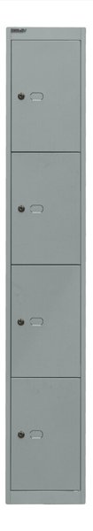 Image Garderoben- und Schließfachsystem, silber, 4 Fächer