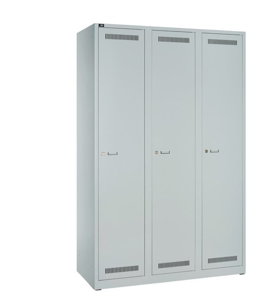Image Garderobenschrank Light aus Stahl, komplett in Lichtgrau