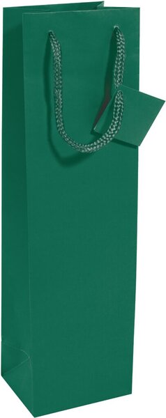 Image Geschenktasche Bottle, opalgrün mit Mattlack und Geschenkeanhänger